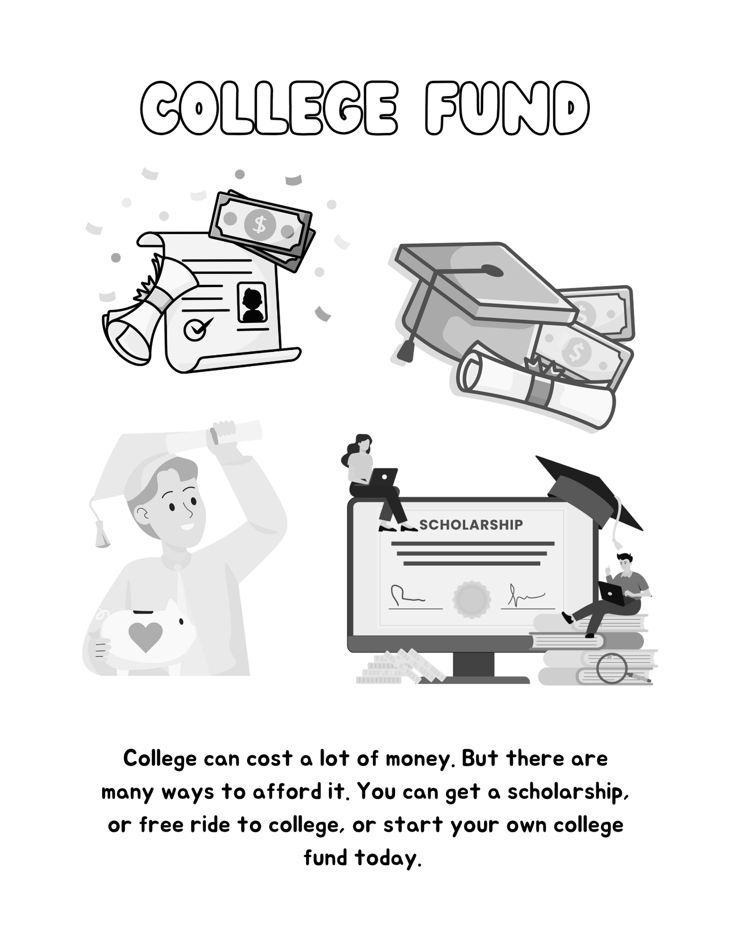 Financial Literacy for Every Child**Saving Money** Coloring Activity Book!