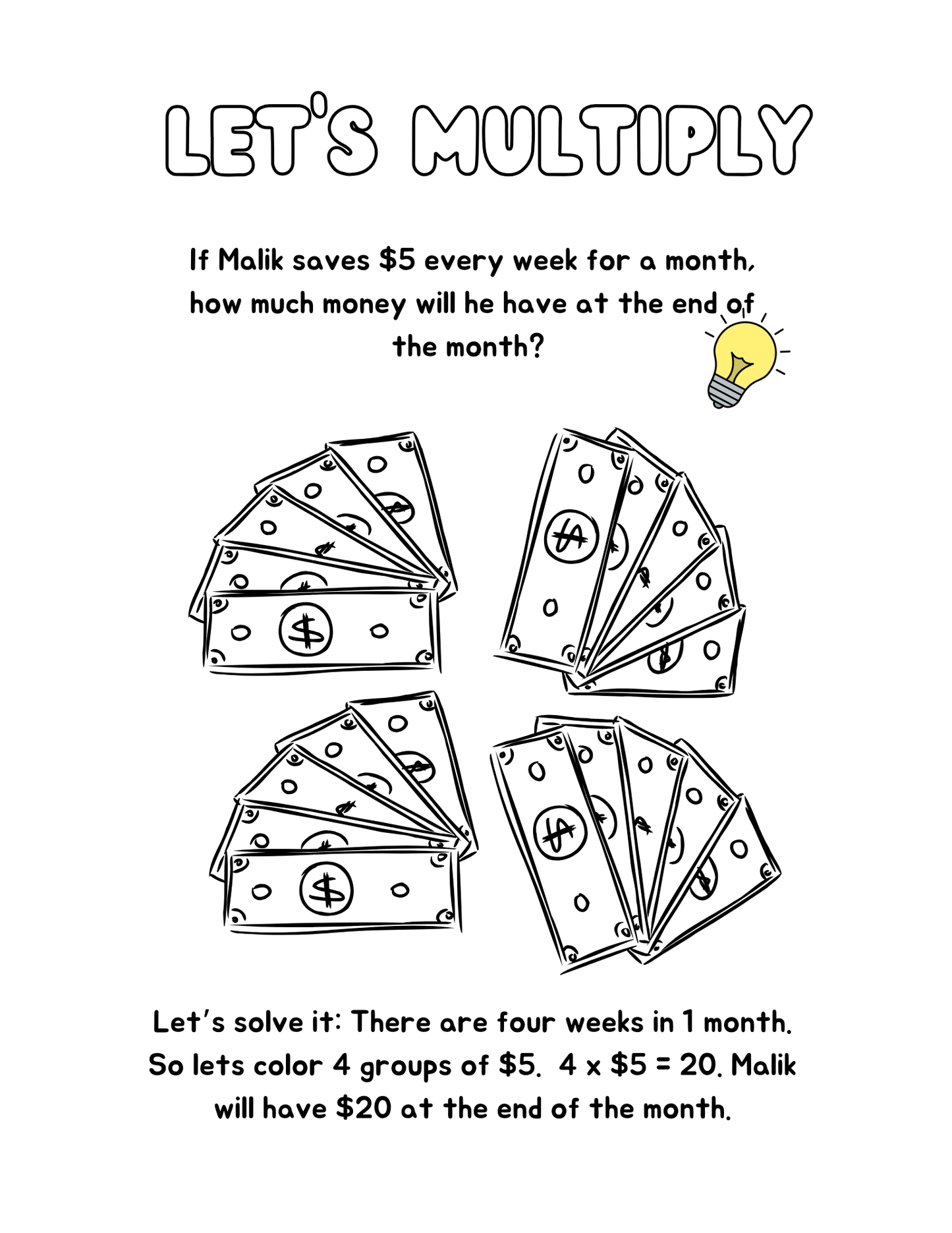 Financial Literacy for Every Child**Saving Money** Coloring Activity Book!