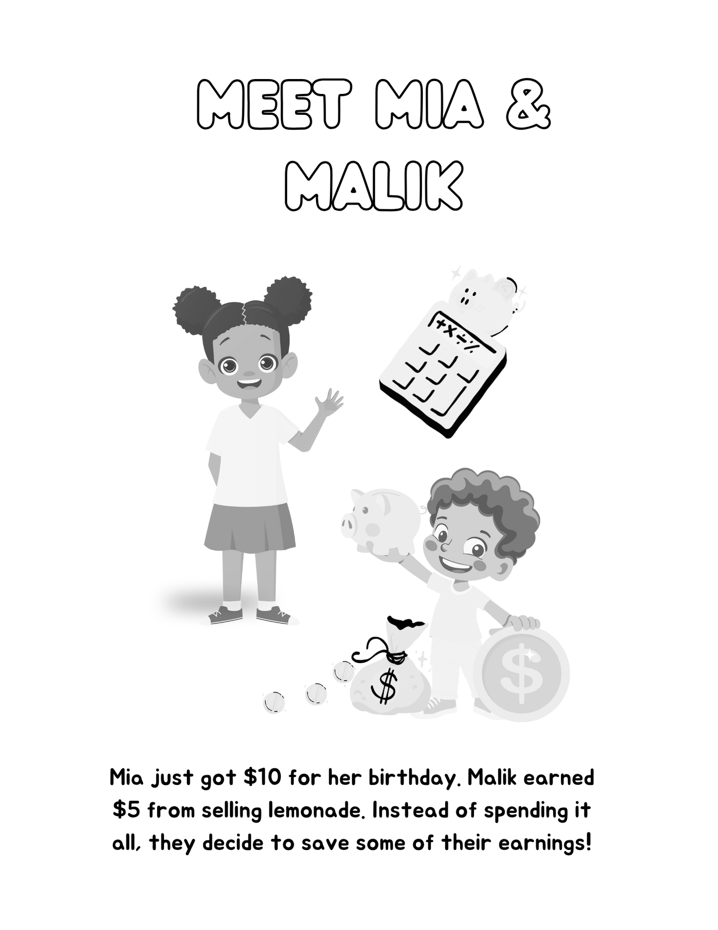 Financial Literacy for Every Child**Saving Money** Coloring Activity Book!