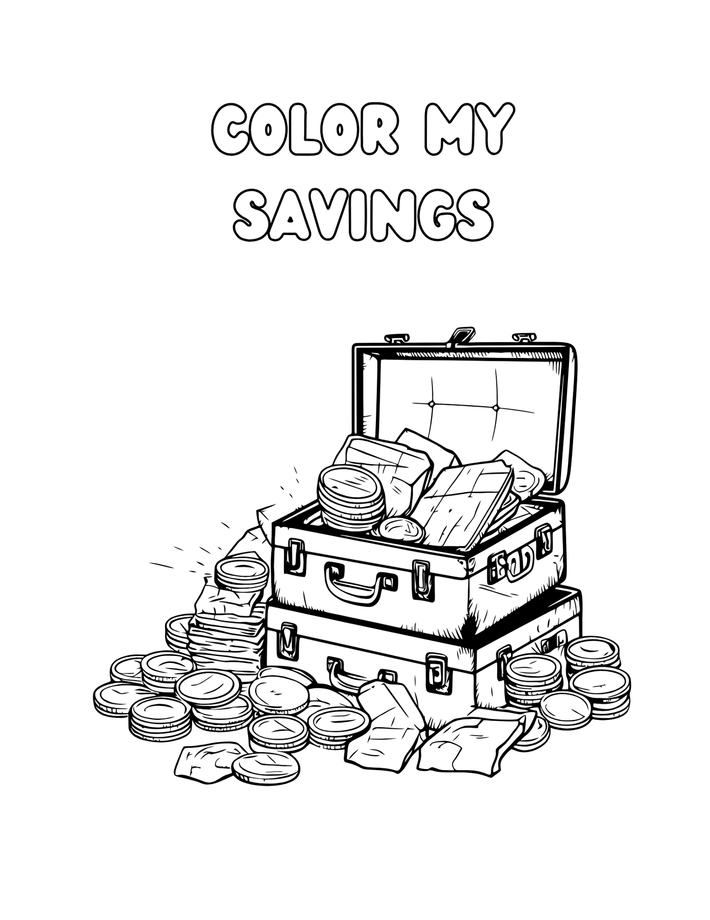 Financial Literacy for Every Child**Saving Money** Coloring Activity Book!
