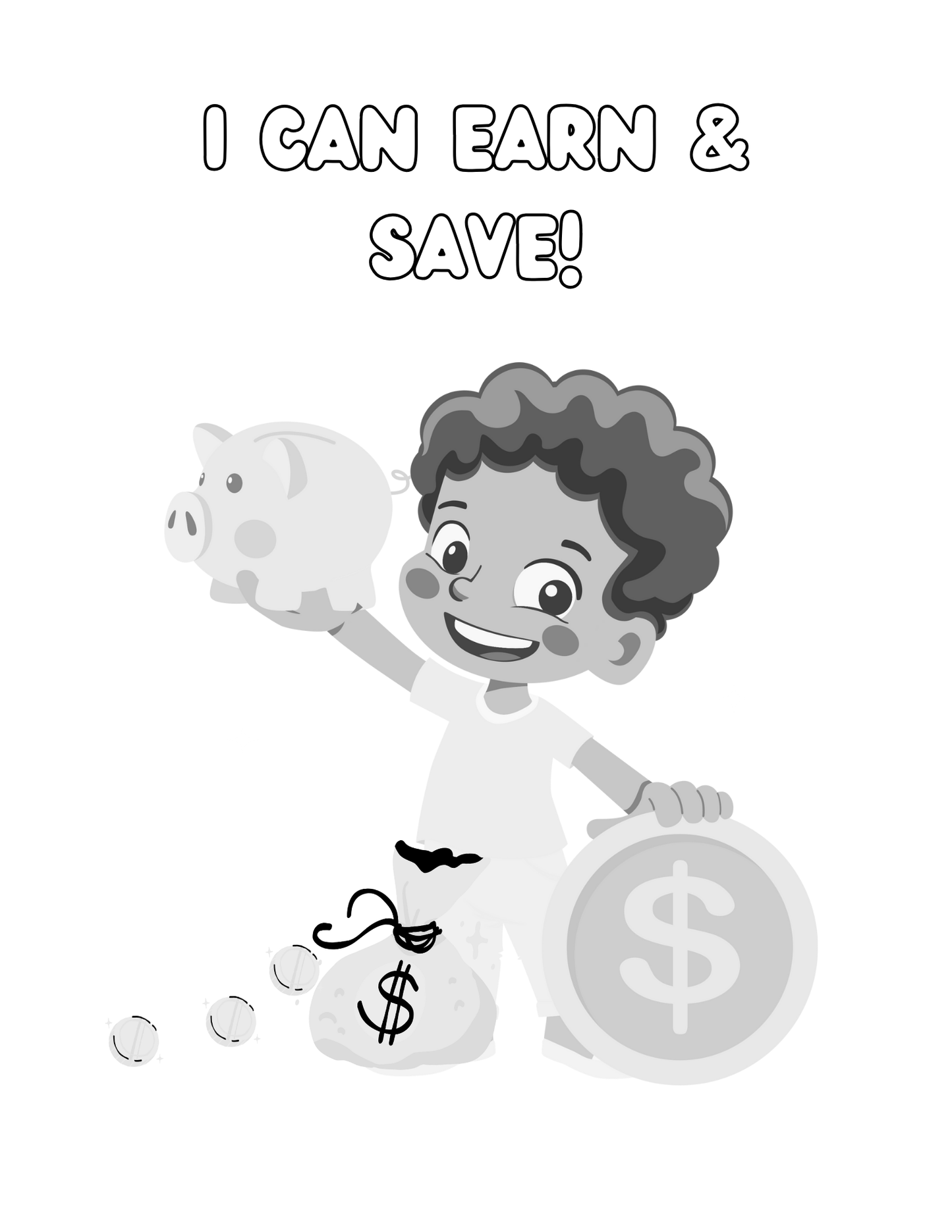 Financial Literacy for Every Child**Saving Money** Coloring Activity Book!