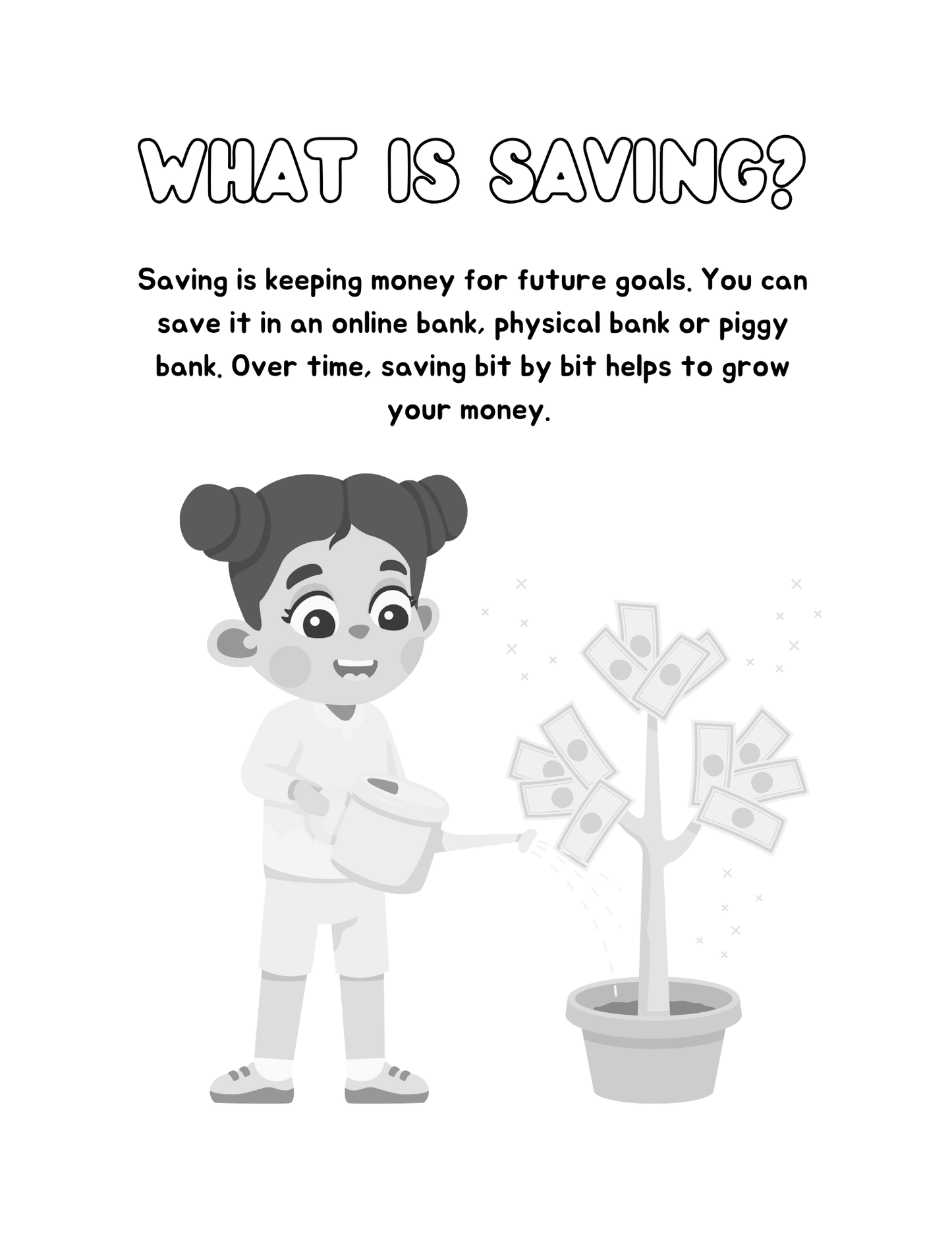 Financial Literacy for Every Child**Saving Money** Coloring Activity Book!