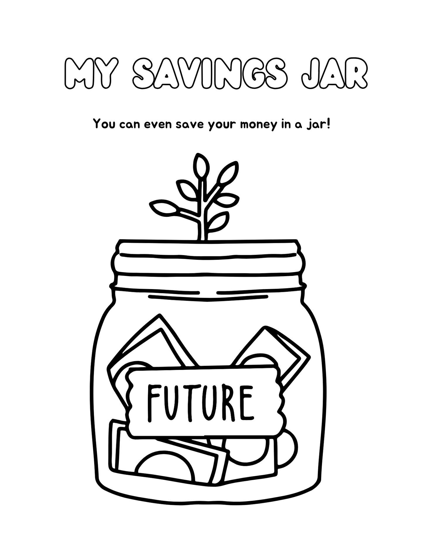 Financial Literacy for Every Child**Saving Money** Coloring Activity Book!