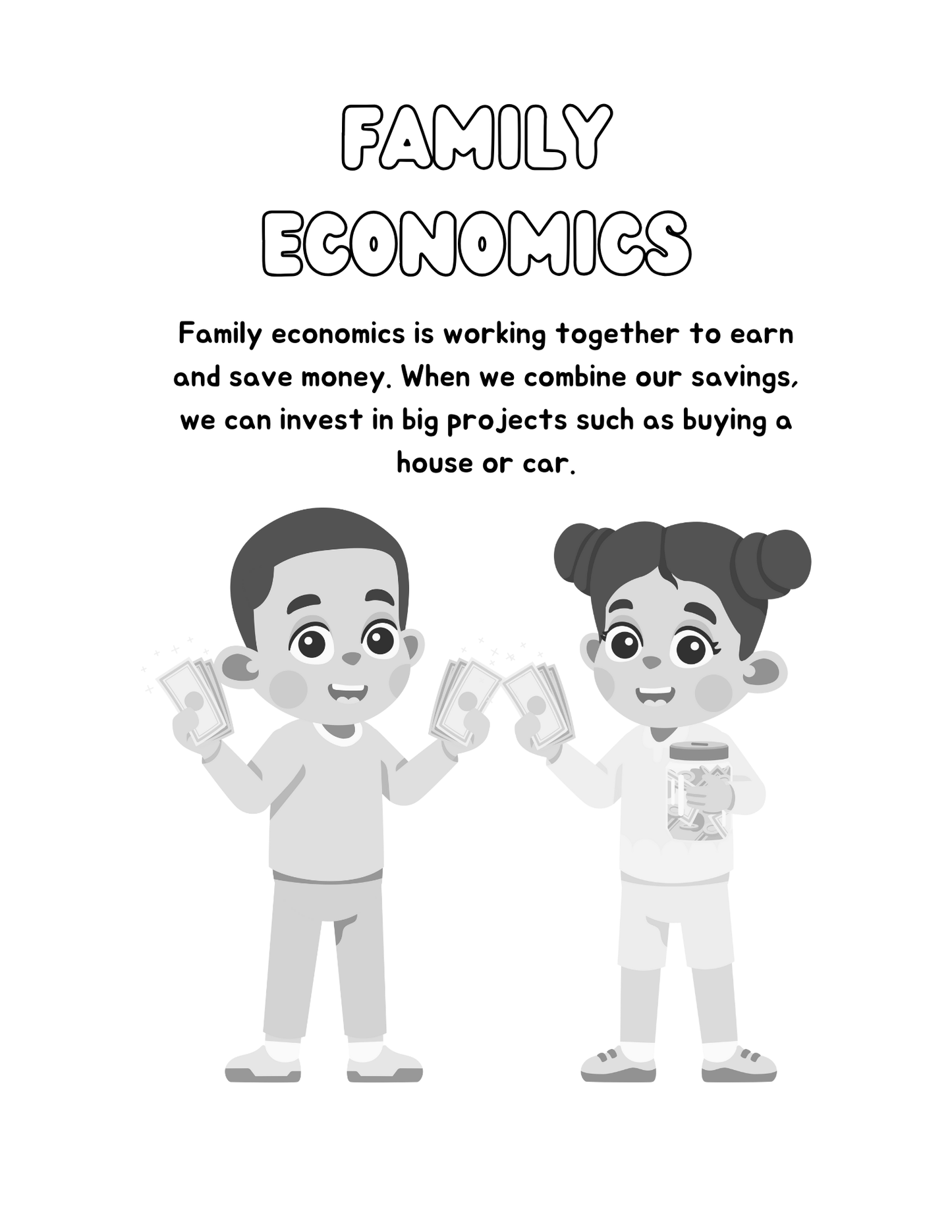 Financial Literacy for Every Child**Saving Money** Coloring Activity Book!