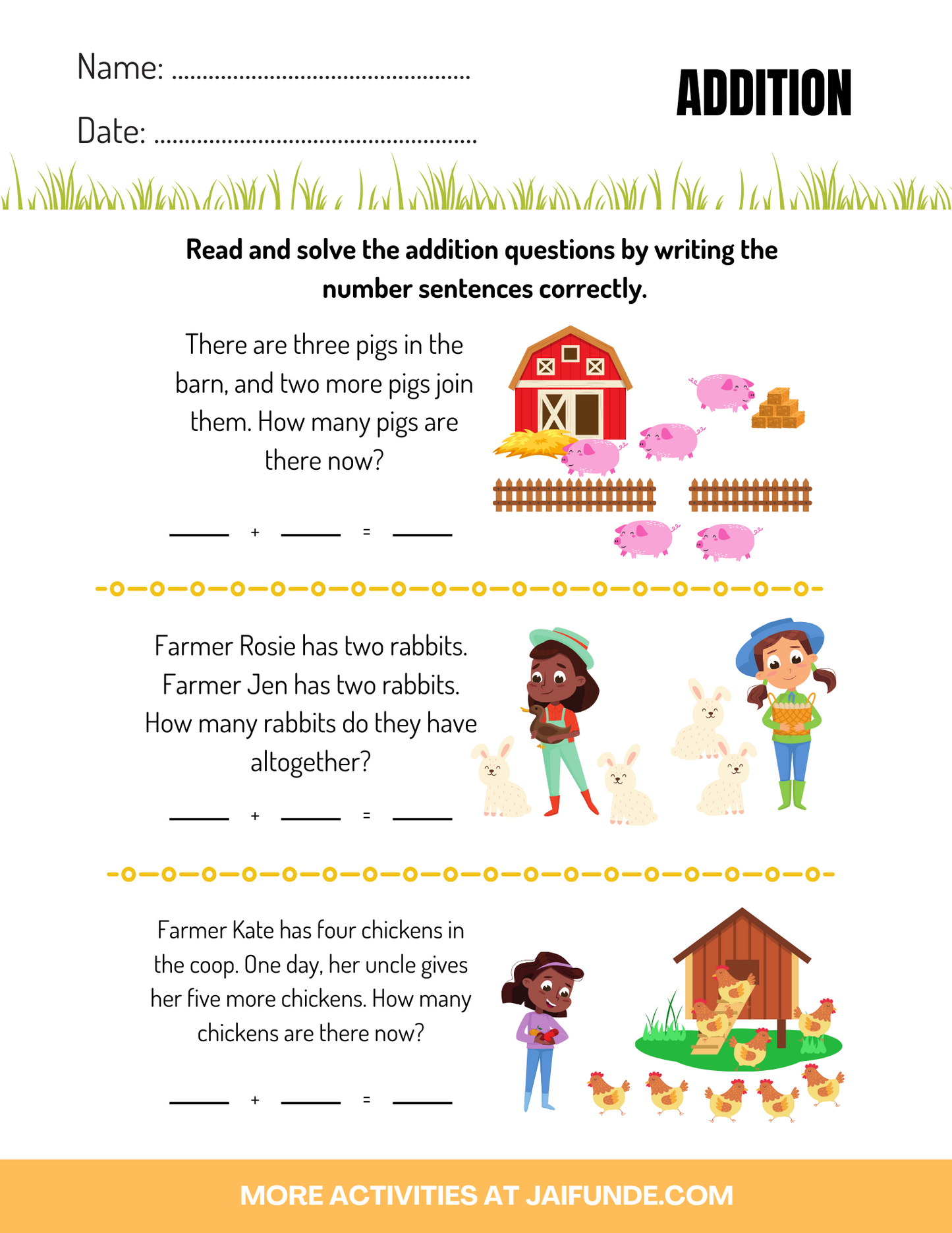 Farmer Math Adventure For Ages 3+