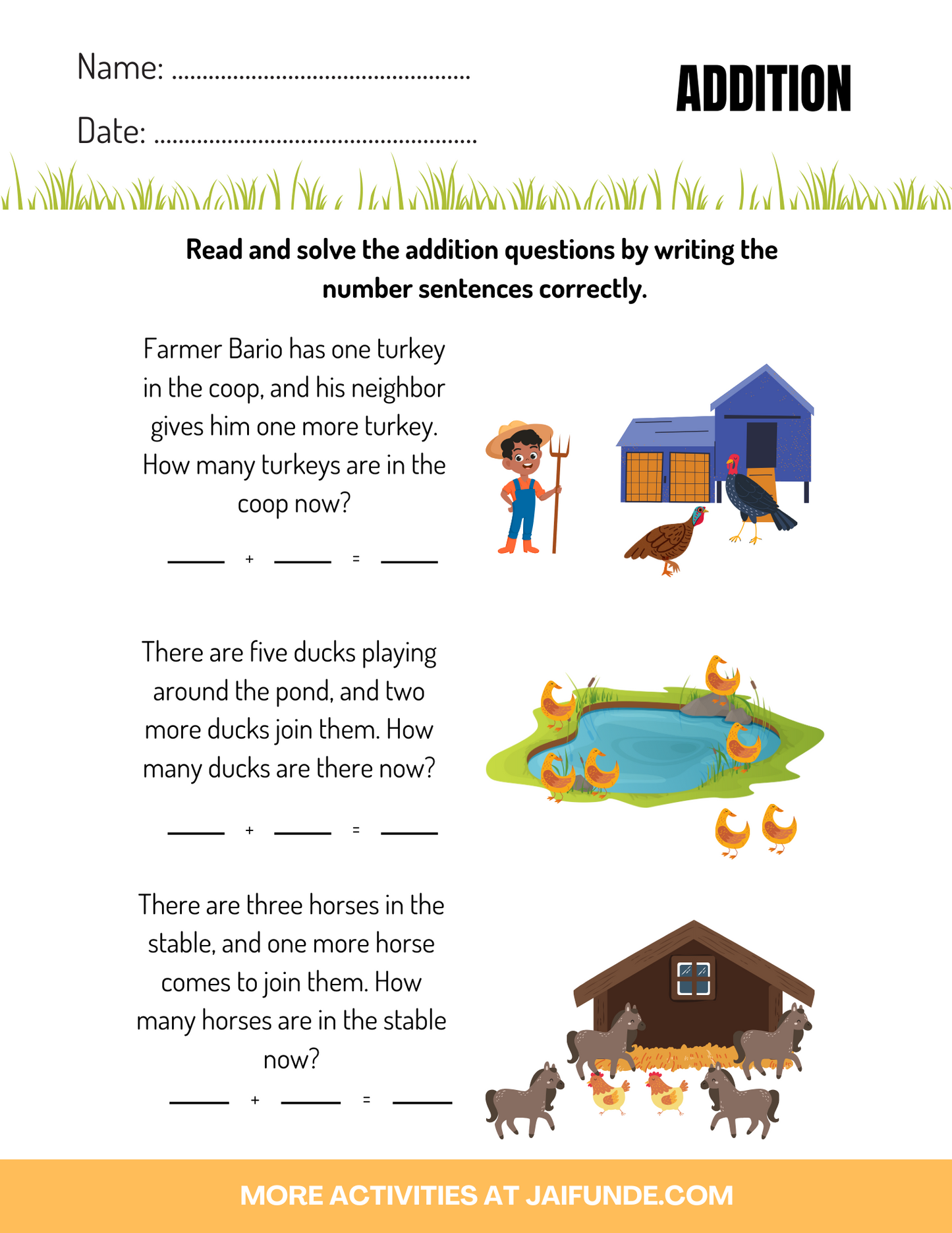 Farmer Math Adventure For Ages 3+