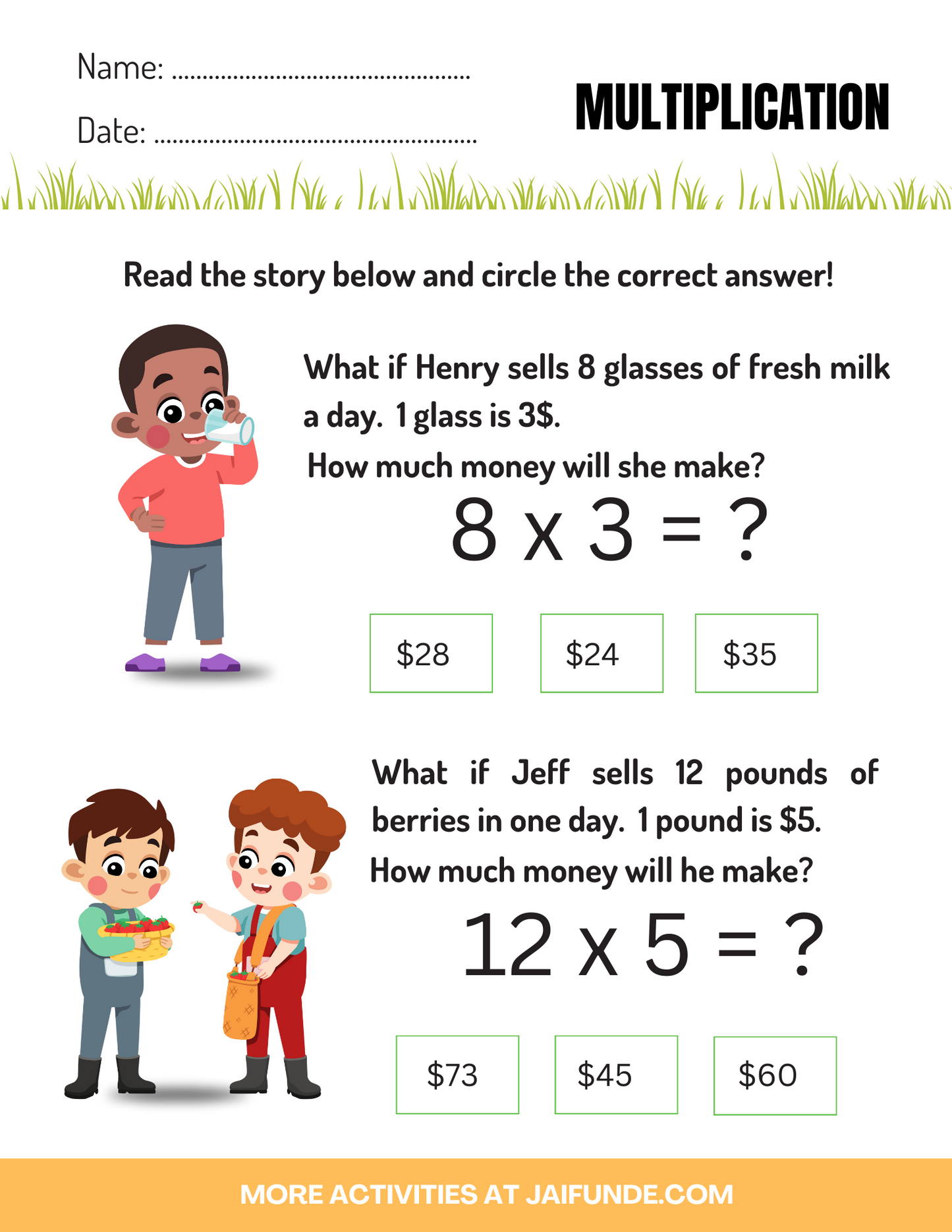 Farmer Math Adventure For Ages 3+