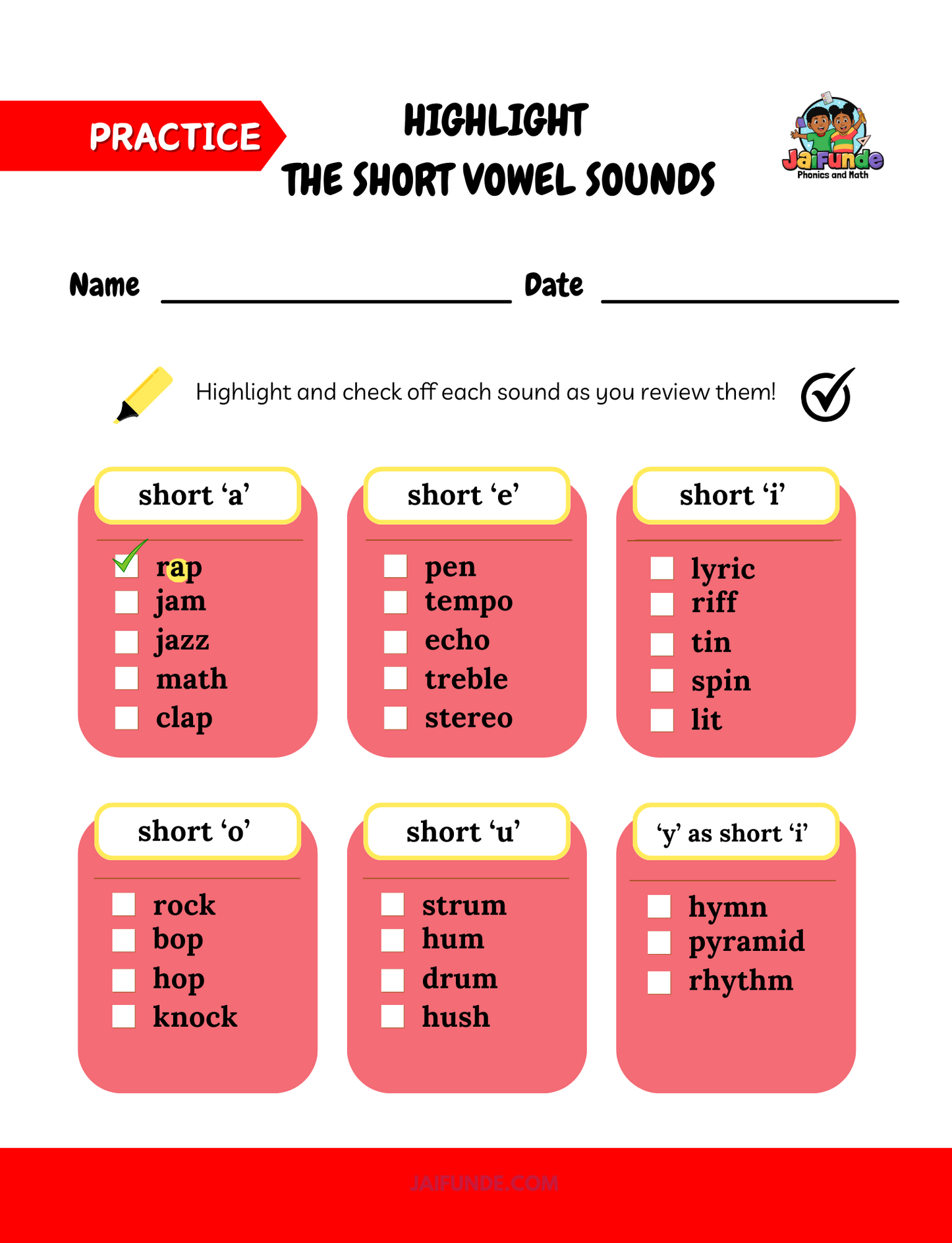 STEP 2: Vowels Mastery Workbook! *** ABC BEATS Reading & Writing System