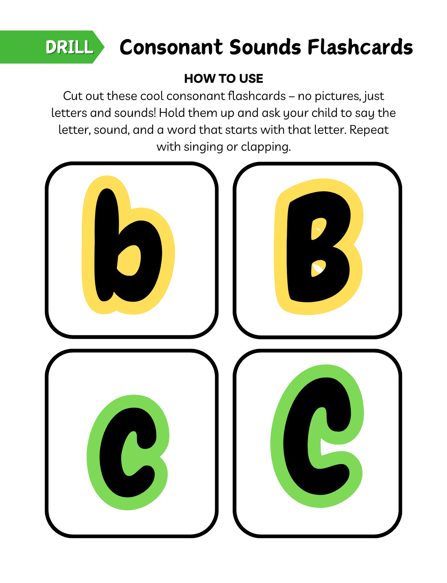 STEP 1: Consonant Mastery Workbook! *** Teach Me How To Read With ABC Beats