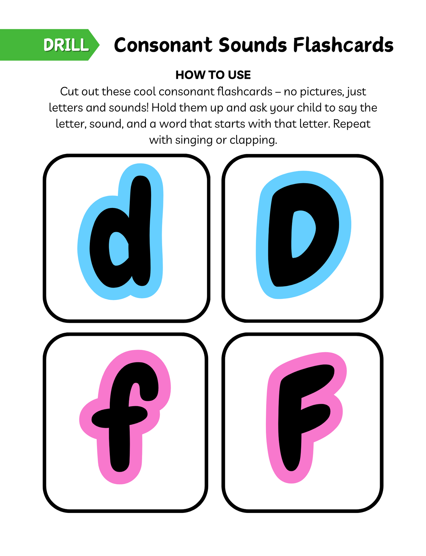 STEP 1: Consonant Mastery Workbook! *** Teach Me How To Read With ABC Beats