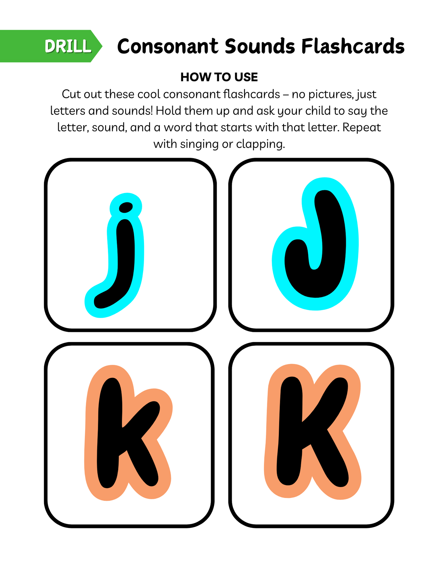 STEP 1: Consonant Mastery Workbook! *** Teach Me How To Read With ABC Beats