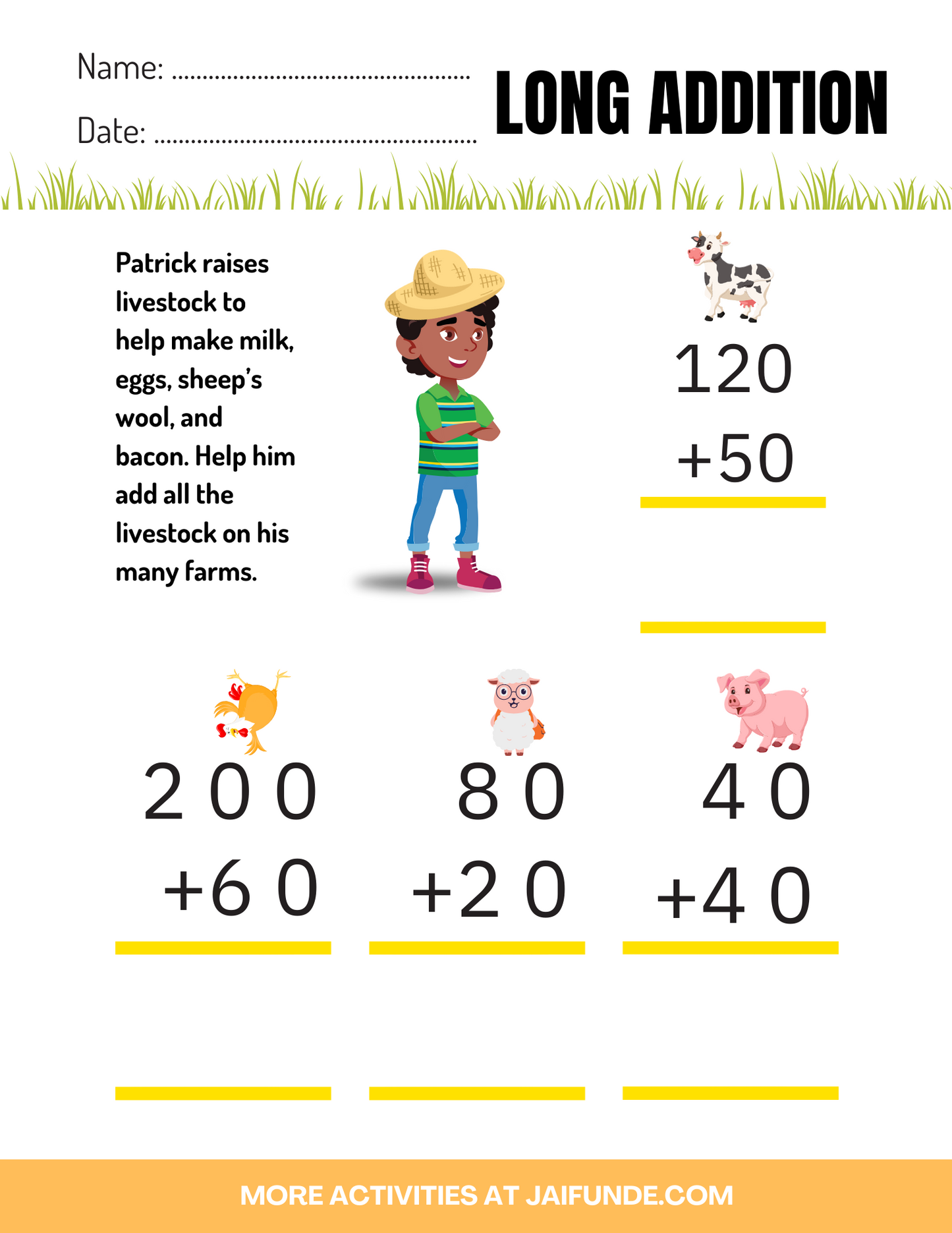 Farmer Math Adventure For Ages 3+